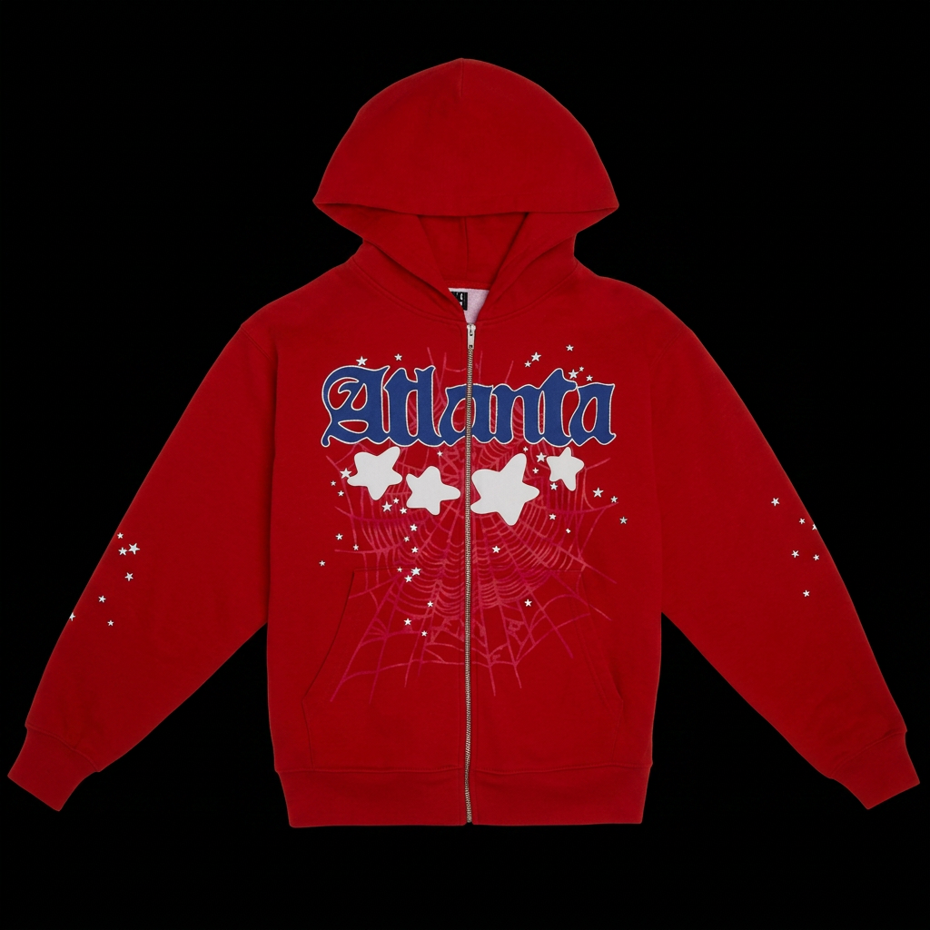 Atlanta Zip-Up Hoodie Red