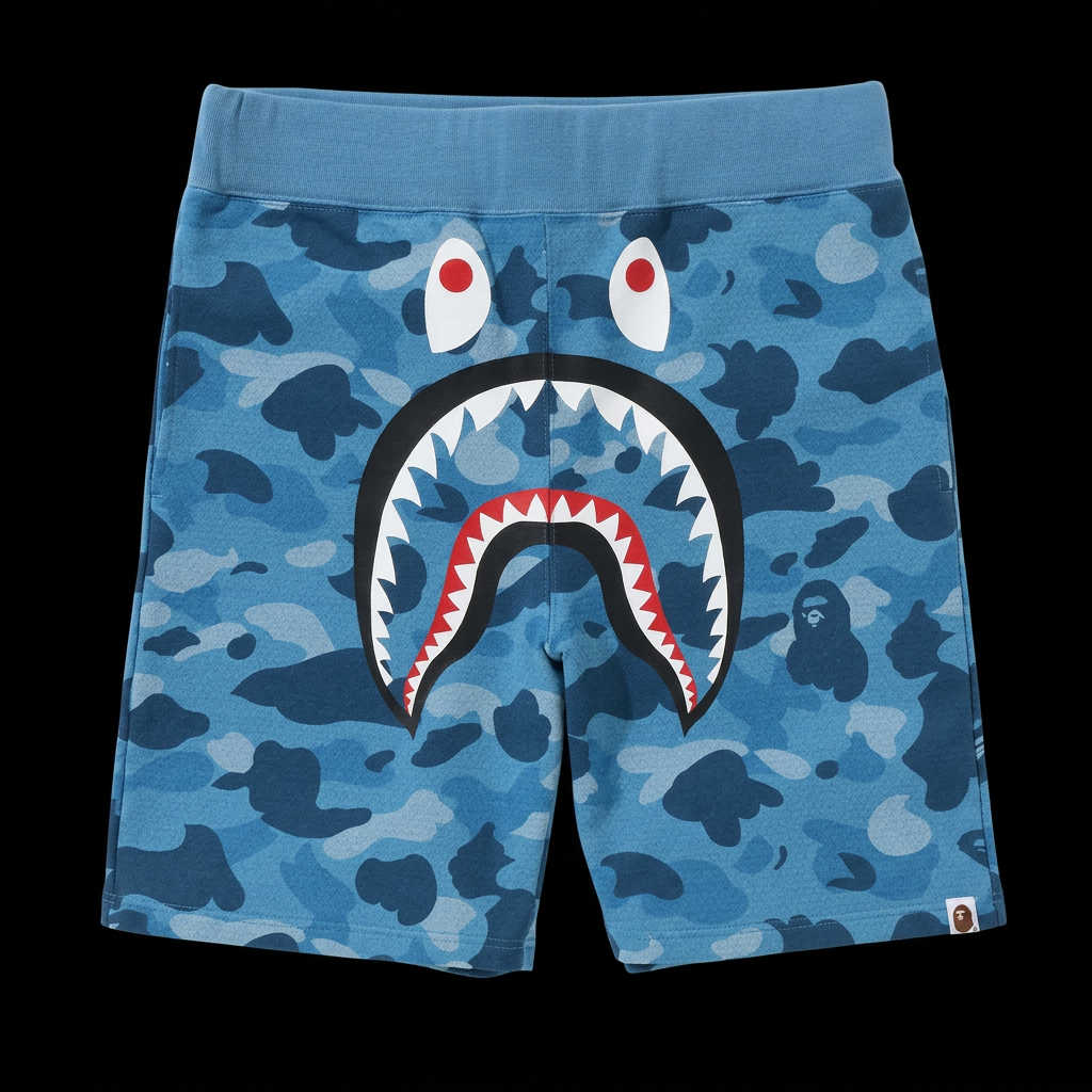 Blue Camo Shark Shorts