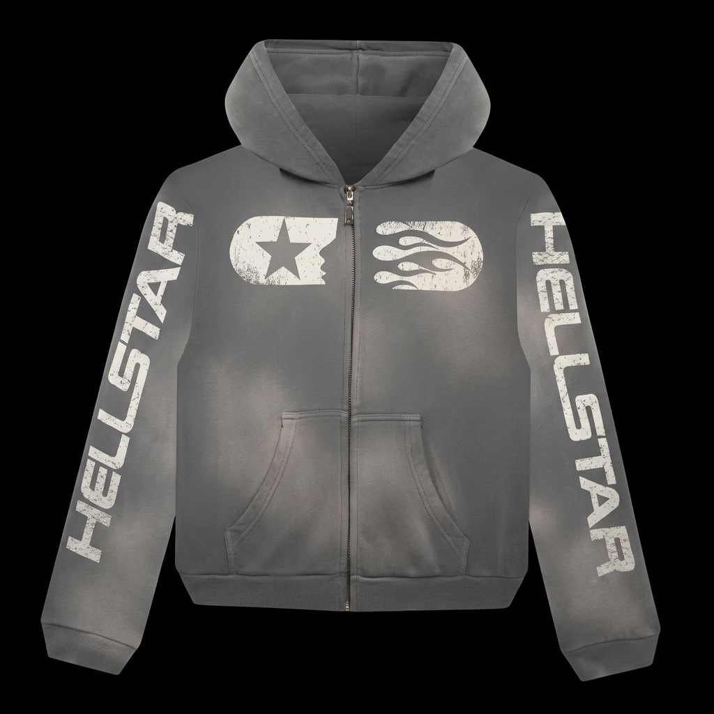Zip-Up Hoodie grey