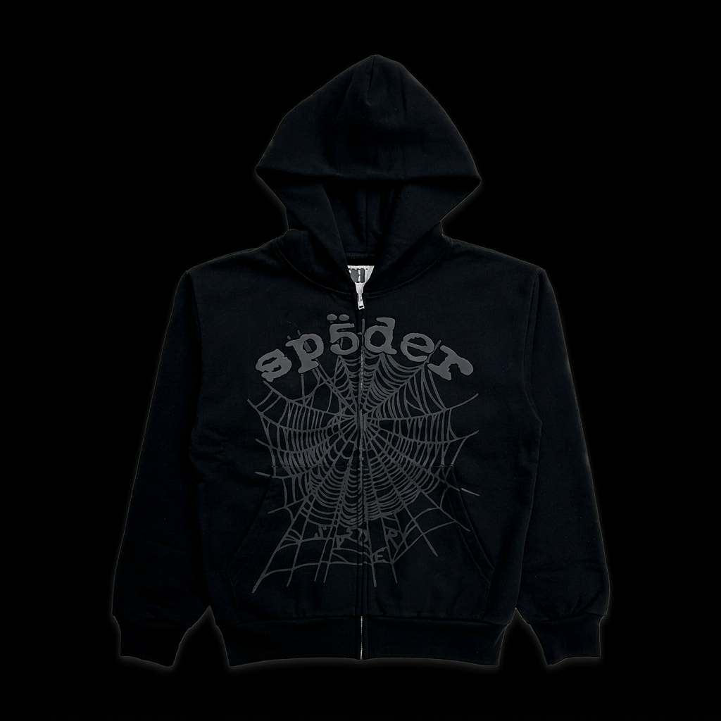OG Web Zip-Up Hoodie Black