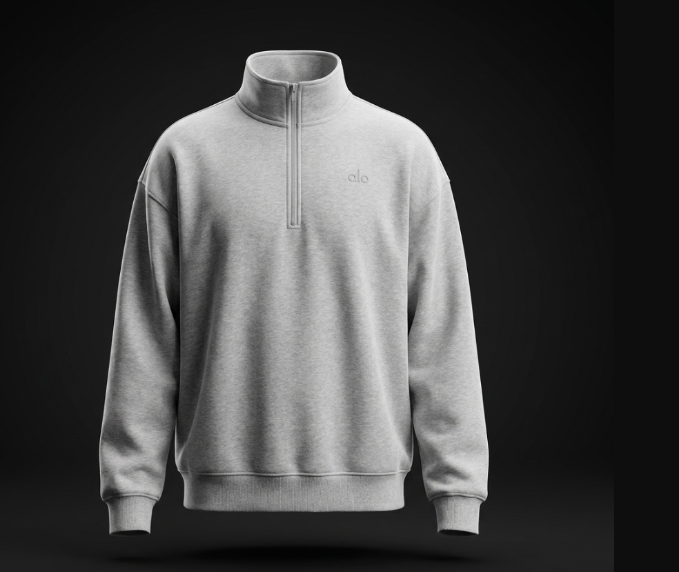 Quarter Zip Grey